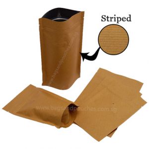 Kraft Paper Stand Up Pouches With Valve