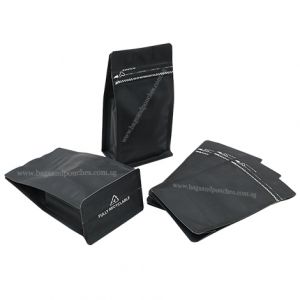 Recyclable Flat Bottom Pouch With Tear Off Zipper