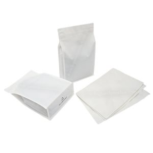 Recyclable Flat Bottom Pouch With normal zipper and valve